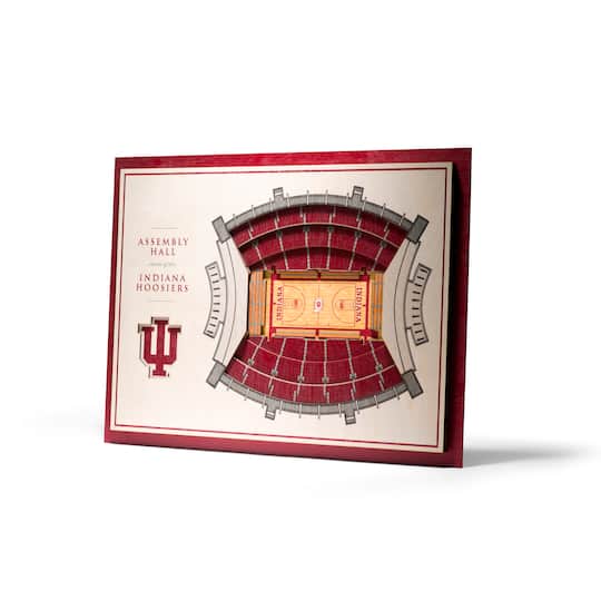 NCAA 5-Layer StadiumView Wall Art By Youthefan in Indiana Hoosiers | 13" x 17" x .63" | Michaels®